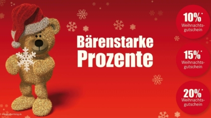 Mailing Weihnachten – Bärenstarke Prozente