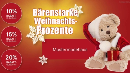 Mailing zu Weihnachten – Bärenstarke Prozente