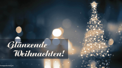 Mailing glänzende Weihnachten