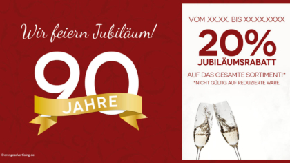Mailing zum Jubiläum