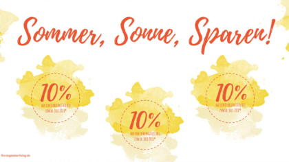 Mailing Sommer, Sonne, Sparen!