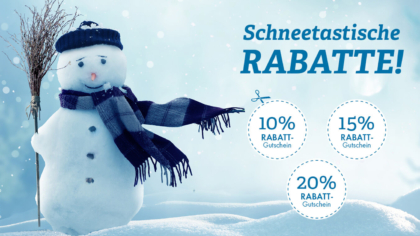 Schneetastische Rabatte