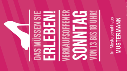 Mailing -Verkaufsoffener Sonntag-pink