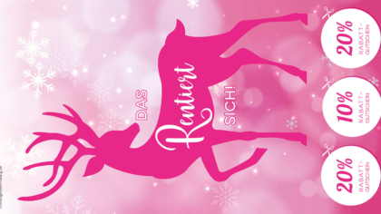 Mailing – Das Rentiert sich – winterliches rosa